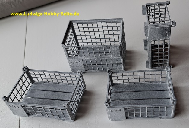 flache gitterbox palette